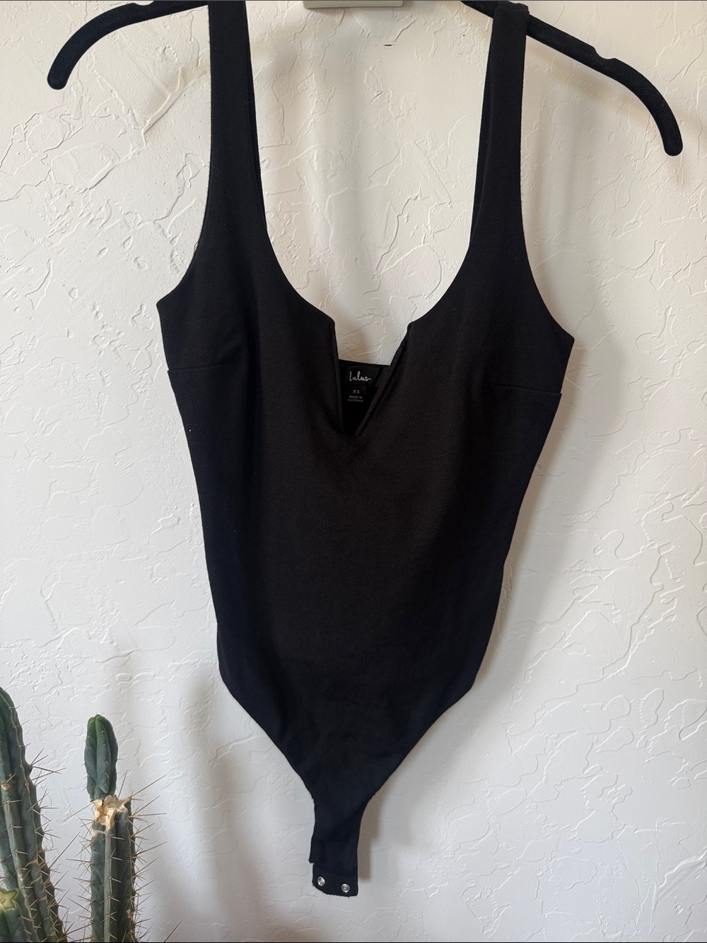 Lulu's Black Scoop Neck Bodysuit